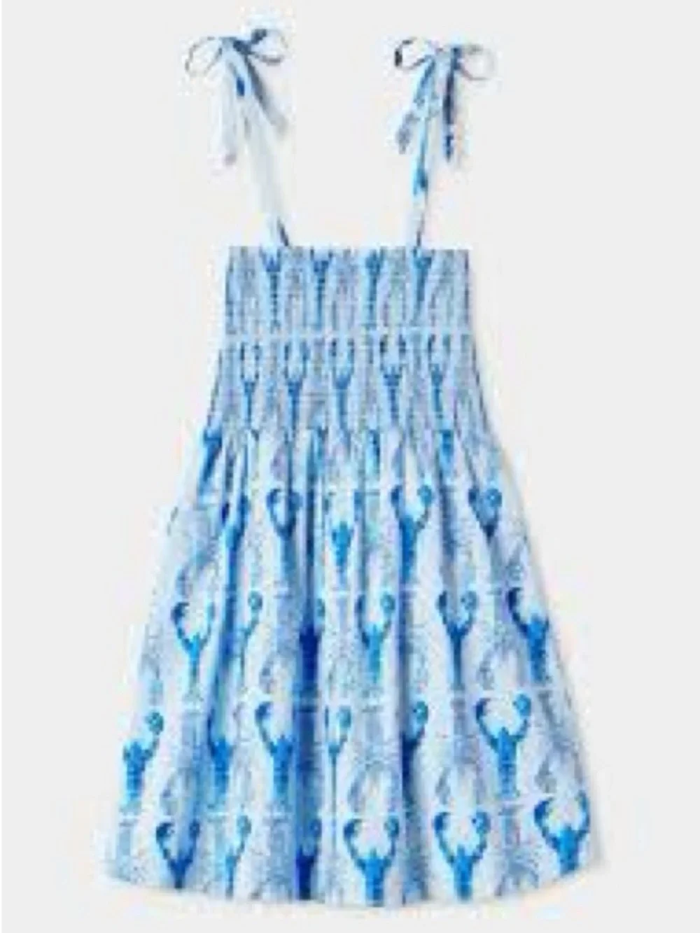 Classic Prep Cotton Blend Blue Gingham Lobsters Smocked Hadley Dress Sz. S‎ NWT